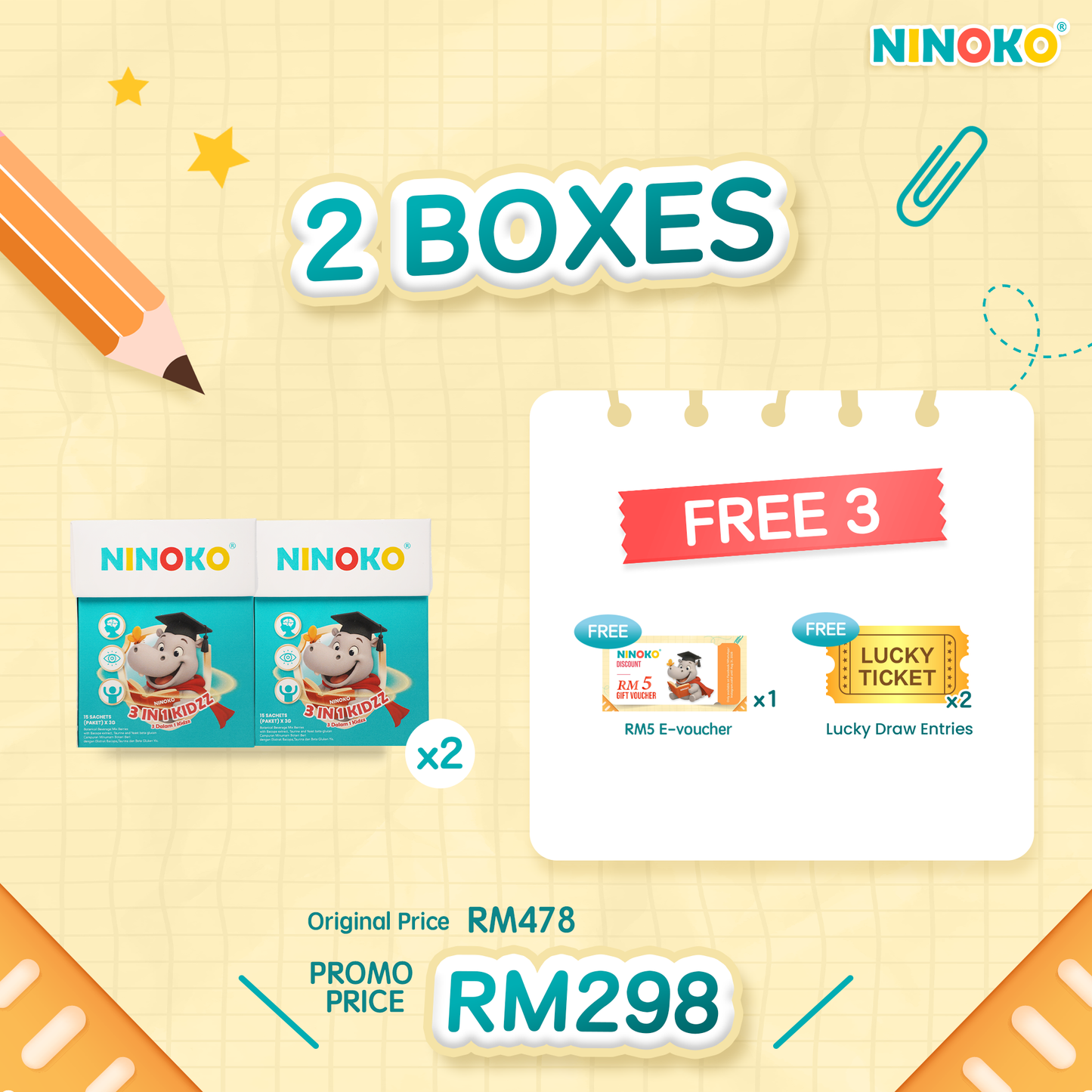 🎒 NINOKO 开学成长福利 ❤️
